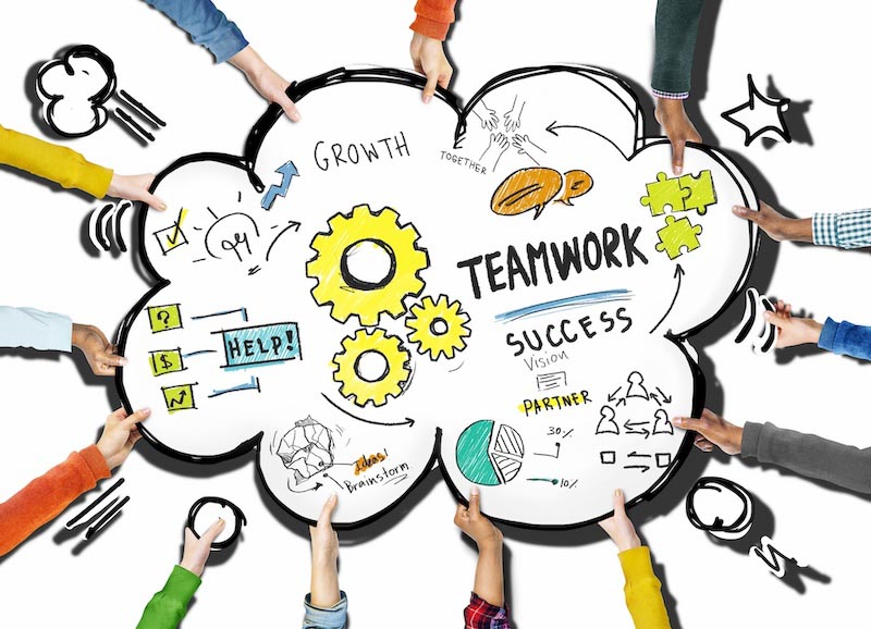 Carta Da Parati Il Lavoro Di Squadra È Molto Migliore - Fotomurale