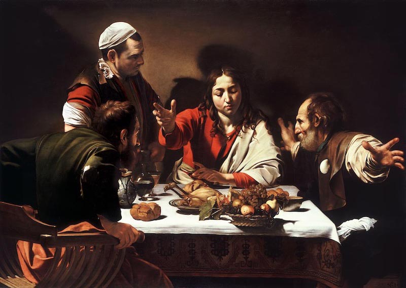 Carta Da Parati Cena Da Emmaus Di Caravaggio - Fotomurale