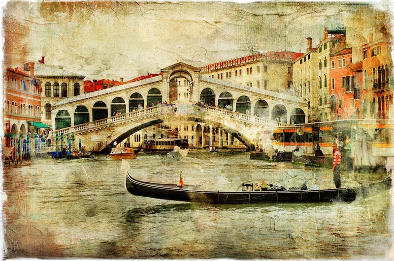Carta Da Parati Ponte Di Rialto Veneziano - Fotomurale