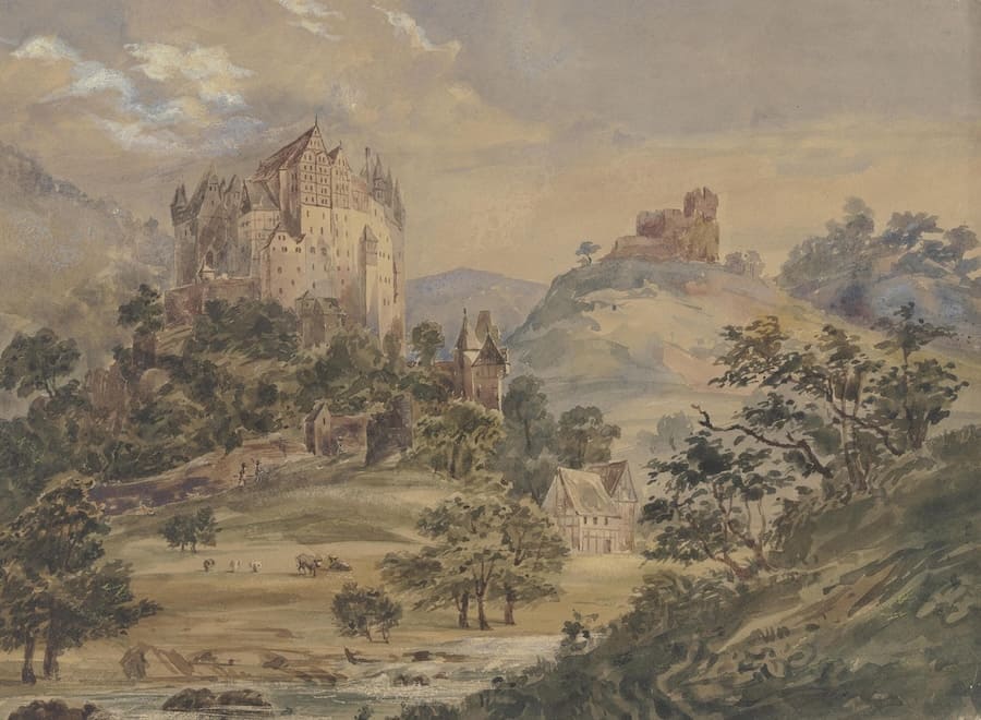 Carta Da Parati Castello Medievale nel Paesaggio - Fotomurale