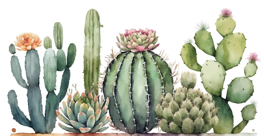 Carta Da Parati Giardino di Cactus - Fotomurale