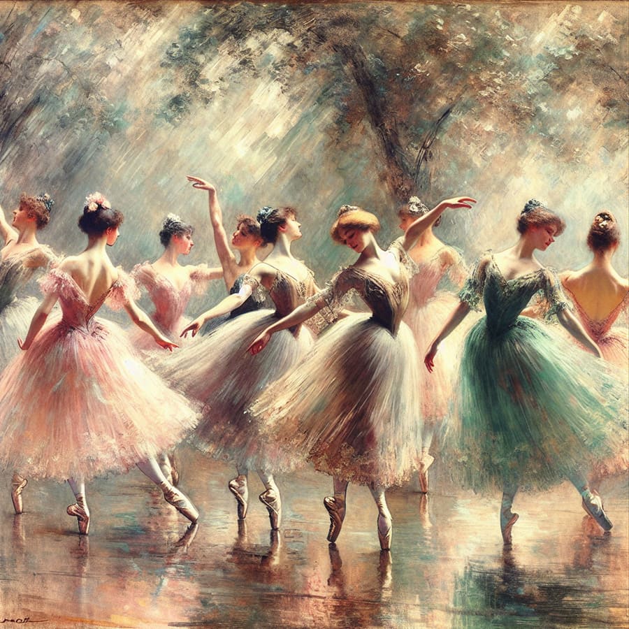 Carta Da Parati Con Ballerine - Fotomurale