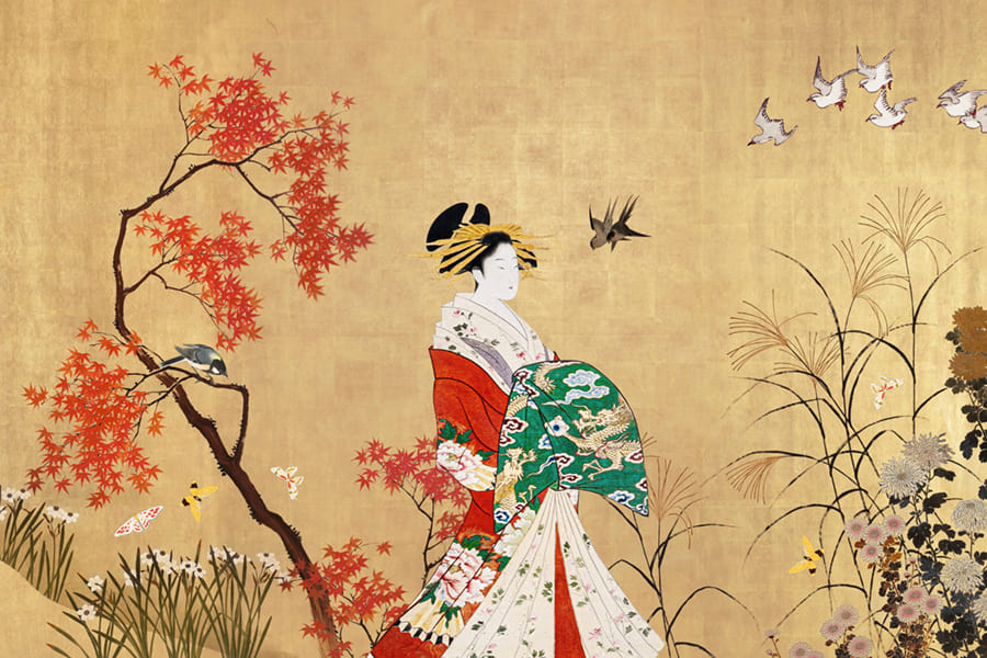 Carta Da Parati Giapponese Geisha - Fotomurale