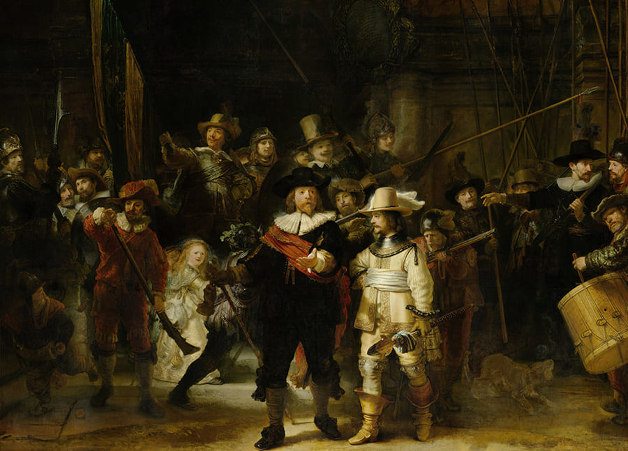 Carta da Parati Rembrandt – La Ronda di Notte - Fotomurale