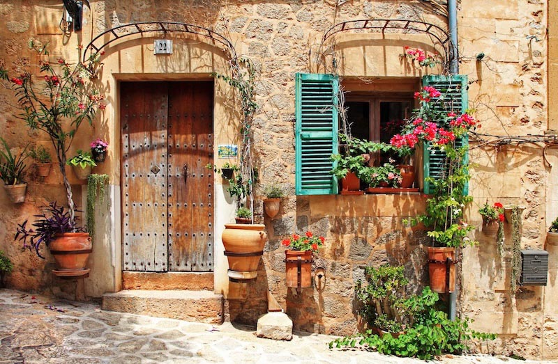 Carta Da Parati Città Boutique Di Casa - Fotomurale