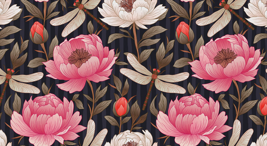 Carta Da Parati Peonie - Fotomurale