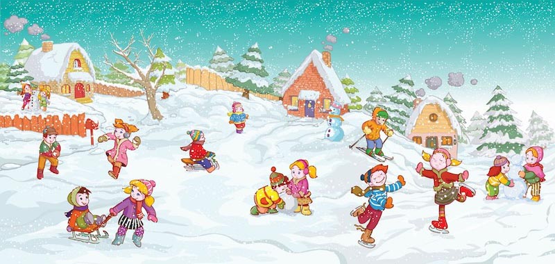 Carta Da Parati Quando La Neve È Grassa - Fotomurale