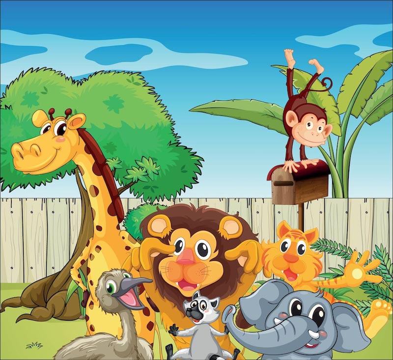 Carta Da Parati Ridere Nella Foresta - Fotomurale