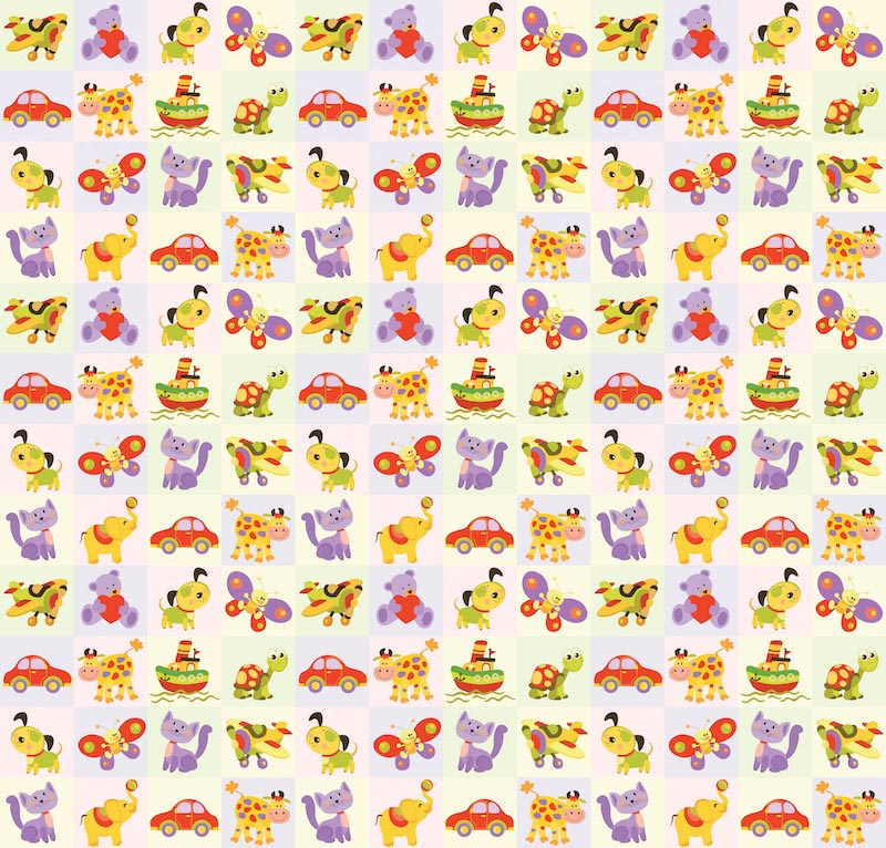 Carta Da Parati Simpatici Animali - Fotomurale