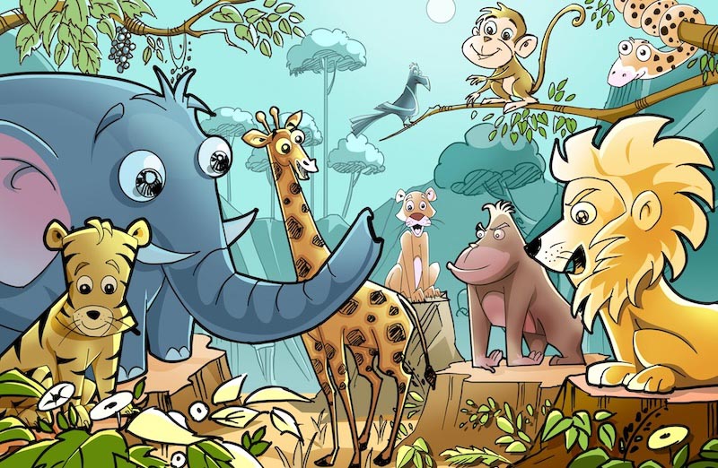 Carta Da Parati Animali Da Vivaio - Fotomurale