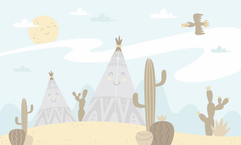 Carta Da Parati Città Dei Cowboy - Fotomurale