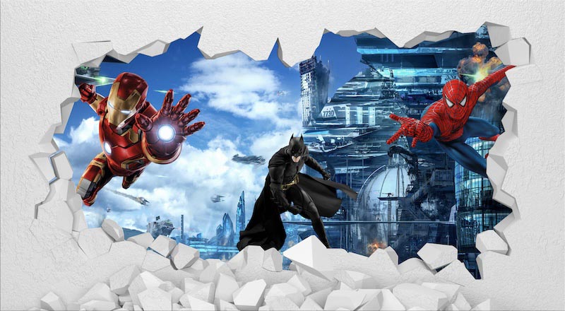 Carta Da Parati Supereroi - Fotomurale