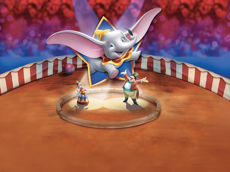 Carta Da Parati Elefante Dumbo Nel Circo - Fotomurale