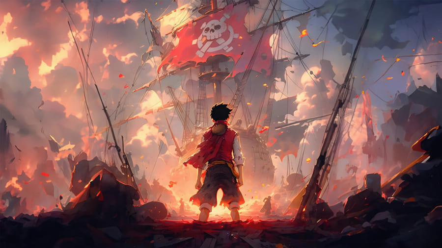 Carta Da Parati One Piece Luffy - Fotomurale