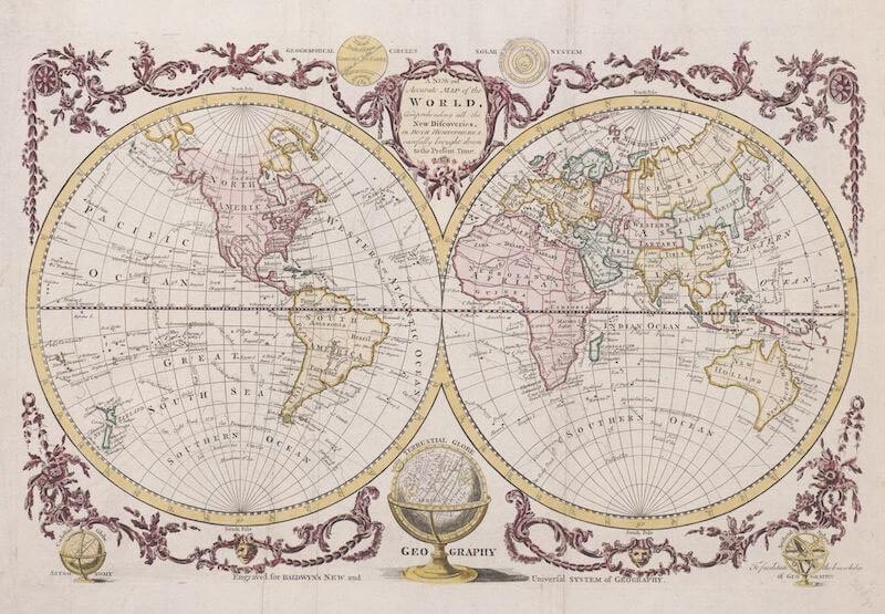 Carta Da Parati Atlante Del Vecchio Mondo - Fotomurale