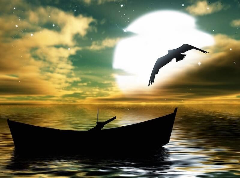 Carta Da Parati Mare E Chiaro Di Luna - Fotomurale