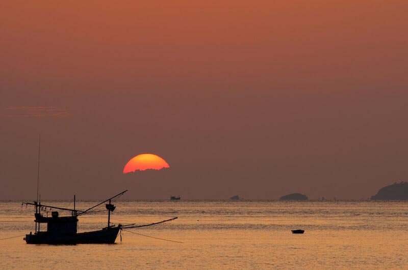 Carta Da Parati Piacere Della Pesca Al Tramonto - Fotomurale