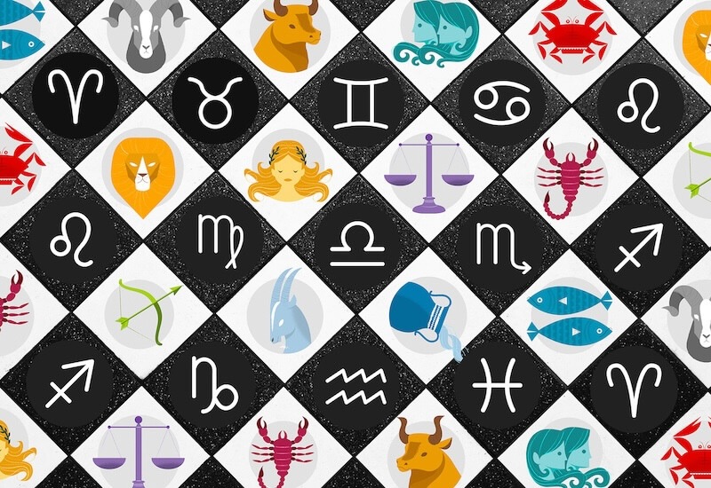 Carta Da Parati Segni Zodiacali E Disegni Celesti - Fotomurale