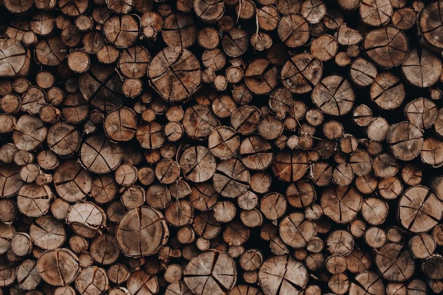 Carta Da Parati Effetto Legno 3D Tronchi Rustici - Fotomurale