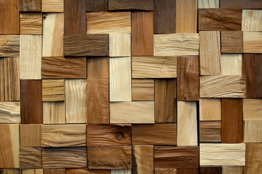 Carta Da Parati Effetto Legno Pannelli Intrecciati Naturali - Fotomurale