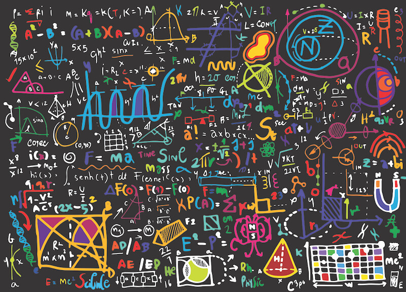 Immagine Di Carta Da Parati Formule Colorate
