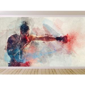 Applicazione Di Carta Da Parati Campione Di Boxe