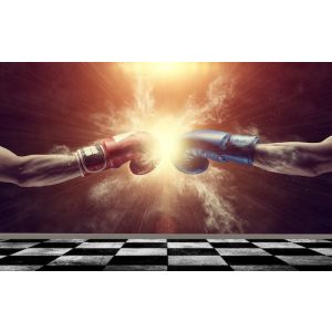 Applicazione Di Carta Da Parati Rivalità Sul Ring Di Boxe