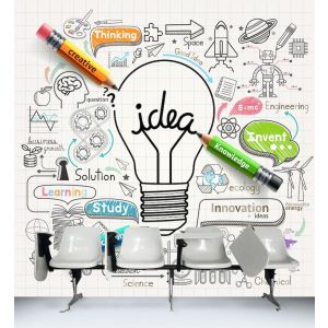 Sistema Educativo Creativo - Carta Da Parati Per La Decorazione Applicato