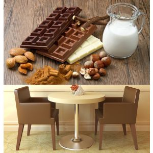 Latte Al Cioccolato - Carta Da Parati Foto Applicato