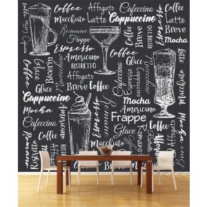 Nomi Di Caffè - Carta Da Parati Foto 3D Applicato