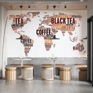 Applicazione Di Carta Da Parati Il Mondo Dai Nomi Dei Caffè E Té