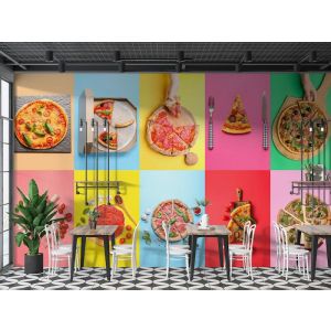 Carta Da Parati Collage Di Deliziose Pizze