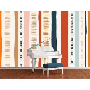 Applicazione Di Carta Da Parati Variazione Della Linea Verticale