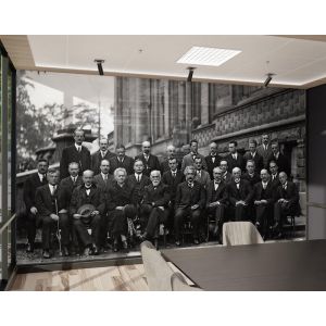 Applicazione Di Carta Da Parati Foto Della Conferenza Solvay 1927 In Bianco E Nero