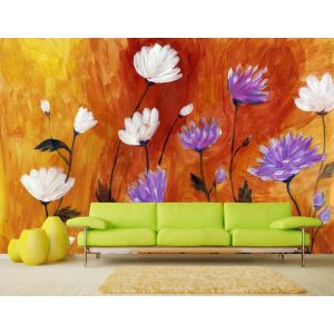 Fiori - Carta Da Parati Murale Applicato