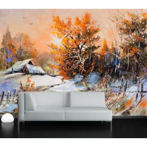 Incendio Forestale - Carta Da Parati Foto 3D Applicato