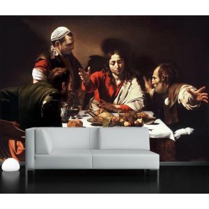 Cena Da Emmaus Di Caravaggio - Carta Da Parati Per La Decorazione Applicato