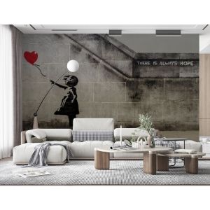 Applicazione Di Carta Da Parati Arte Banksy C'è Sempre Speranza Graffiti