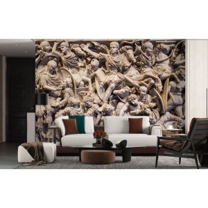 Arte di Pietra di Roma – Carta da Parati con Rilievi Romani Applicato