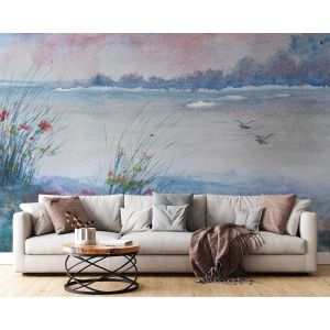 Carta Da Parati Paesaggio Marino Acquerello