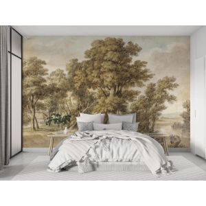 Carta Da Parati Camera Paesaggio Classico Sepia