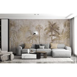 Carta Da Parati Palme Tropicali Sepia