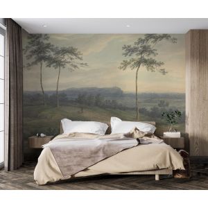 Carta Da Parati Paesaggio Collinare con Pini