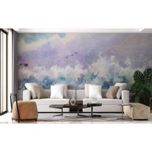 Carta Da Parati Paesaggio Astratto Acquerello