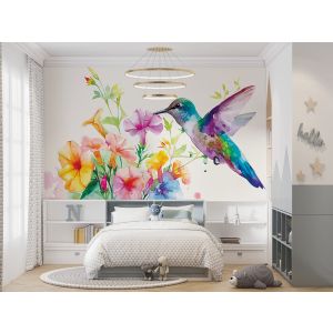 Carta Da Parati Colibrì Colorato