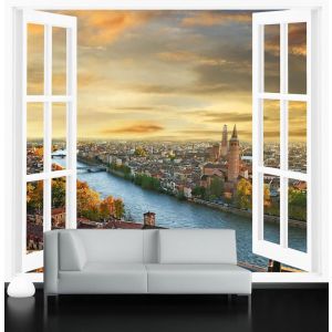 Verona Dalla Mia Finestra - Carta Da Parati Foto Applicato