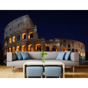 Le Luci Del Colosseo - Carta Da Parati Murale Applicato