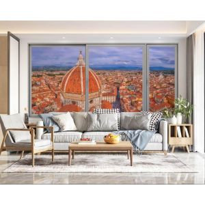 Applicazione Di Carta Da Parati Firenze Vista Dalla Finestra