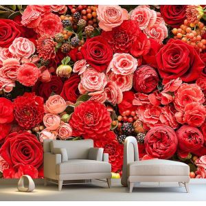 Armonia Di Rose - Carta Da Parati Murale Applicato