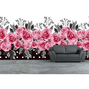 Rosa Lavoro Di Progettazione - Carta Da Parati Per La Decorazione Applicato